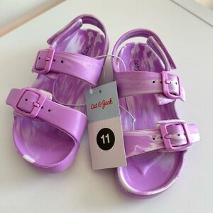 Cat & Jack Girls Toddler Ade Blown EVA Sandals, NWT, Purple, Size 11